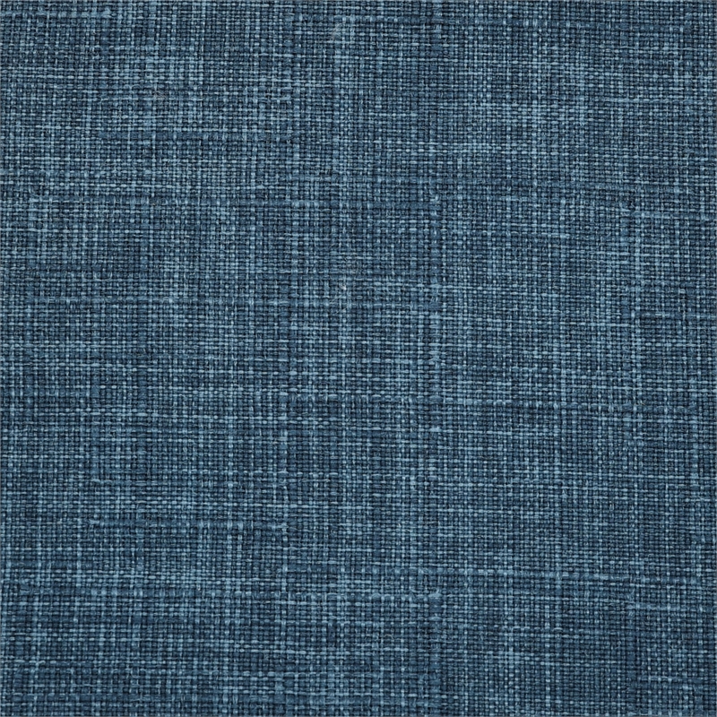 Sonia Swivel Bar Height Stool with Blue Upholstered Seat and Oak Wood Finish