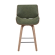 Tyler Counter Height Swivel Bar Stool in White Wash Wood/Vintage Green