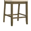Yaneli Counter Height Bar Stool in Putty Brown with White Fabric Seat - Set of 2