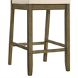 Yaneli Bar Height Bar Stool in Putty Brown with White Fabric Seat - Set of 4