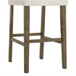 Fauna Wood Bar Height Kitchen Bar Stool in Putty Brown/White Seat - Set of 4