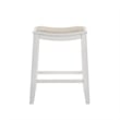 Iyani Wood Counter Height Bar Stool in White with Dune Cloud Seat - Set of 2