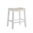 Iyani Coastal Wood Counter Height Bar Stool in White/Dune Cloud Seat- Set of 3