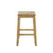 Iyani Wood Counter Height Bar Stool in Amber with Twilight Taupe Seat - Set of 4