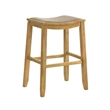 Iyani Wood Bar Height Bar Stool in Amber Glow with Twilight Taupe Seat -Set of 2