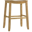 Iyani Wood Bar Height Bar Stool in Amber Glow with Twilight Taupe Seat -Set of 2