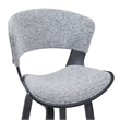 Jagger Counter Height Bar Stool in Black Brushed Wood Veneer/Gravel Grey Seat