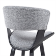 Jagger Counter Height Bar Stool in Black Brushed Wood Veneer/Gravel Grey Seat