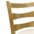 Melindra Swivel Wood Bar Height Bar Stool in Amber with White Boucle - Set of 2