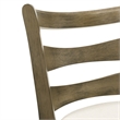 Melindra Swivel Wood Counter Height Bar Stool in Putty Brown with White Seat