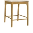 Tobias Wood Counter Height Bar Stool in Amber with White Boucle Seat - Set of 2
