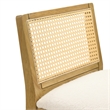 Tobias Wood Counter Height Kitchen Bar Stool in Amber/White Boucle - Set of 4