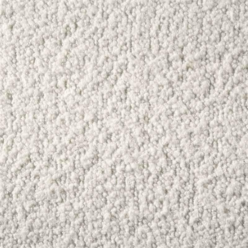 Tobias Wood Bar Height Kitchen Bar Stool in Amber with White Boucle - Set of 4