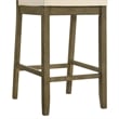 Yaneli Bar Height Bar Stool in Putty Brown with White Fabric Seat - Set of 2