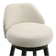 Erika Swivel Wood Bar Height Kitchen Bar Stool in Black/Cream - Set of 3