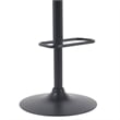 Anibal Modern Adjustable Swivel Barstool in Black Metal with Blue Seat