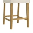 Fauna Wood Counter Height Bar Stool in Amber Glow/White Boucle Seat - Set of 3