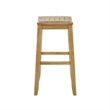 Iyani Wood Bar Height Kitchen Bar Stool in Amber Glow/Twilight Taupe Seat