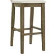 Annikah Wood Bar Height Bar Stool in Putty Brown/White Boucle Seat- Set of 3