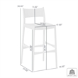 Erie Woven Paper Cord and Oak Wood Counter Stool