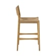 Erie Woven Paper Cord and Oak Wood Bar Stool