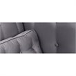 Armen Living Noho Tuffed Satin Fabric Upholstered Club Chair in Gray