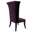 Armen Living Mad HatterParsons Velvet Upholstered Dining Chair in Purple