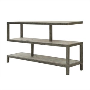 armen living solid wood and iron maxton console table in natural