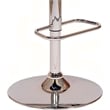 Armen Living Adele Modern Faux Leather Swivel Barstool in Black