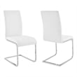 Armen Living Amanda Modern Faux Leather Dining Chair in White