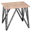 Armen Living Regis Industrial Solid Wood End Table in Brown