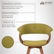 Armen Living Summer Modern Fabric Upholstered Accent Chair in Green