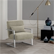Armen Living Skyline Linen Fabric Upholstered Accent Chair in Gray