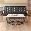ZUO Tintern Faux Marble Top Coffee Table in White/Bronze