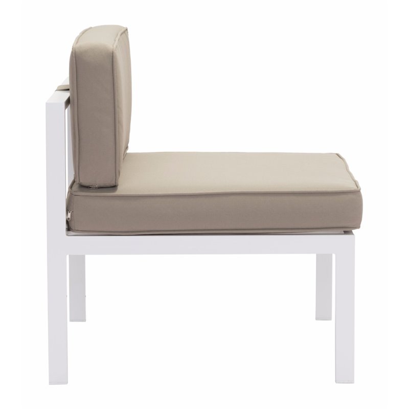 Zuo Golden Beach Patio Chair In White And Taupe Set Of 2 703814 - Zuo Patio Chair Zuo Golden Beach Patio Chair In White And Taupe Set Of 2 703814 - Zuo Patio Chair