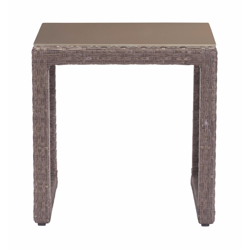 Zuo Coronado Patio End Table In Cocoa 703824