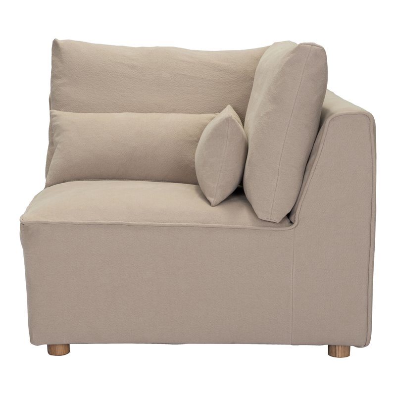 Zuo California Corner Accent Chair in Stone | eBay