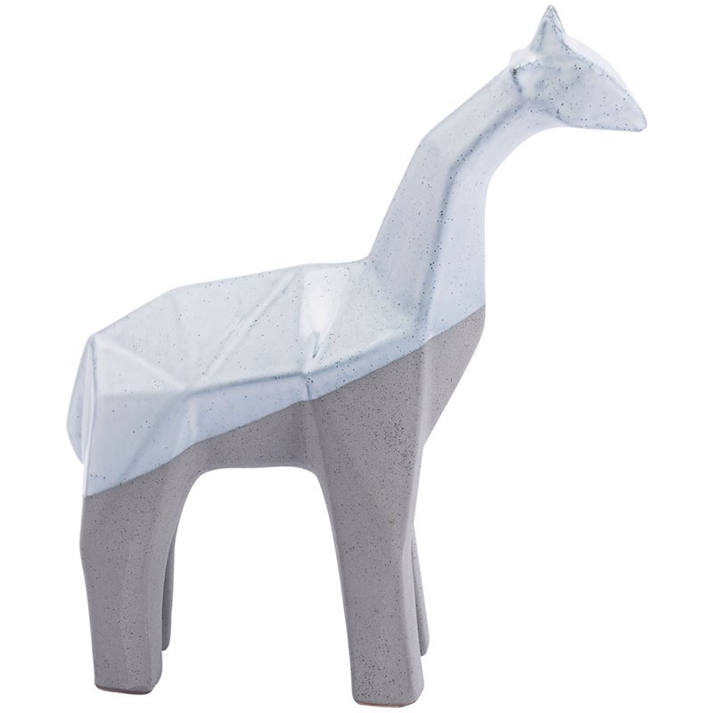 Zuo Geo Ceramic Giraffe Figurine In White And Gray A11458 Zuo Geo Ceramic Giraffe Figurine In White And Gray