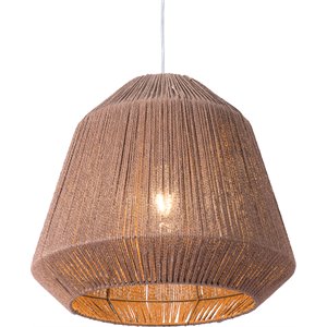 zuo impala modern 1-light ceiling lamp in brown