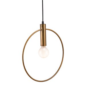 zuo irenza modern 1-light ceiling lamp in gold
