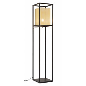zuo yves modern 1-light floor lamp in gold & black