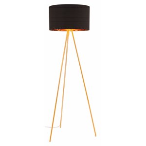 zuo mariel modern 1-light floor lamp in black & gold