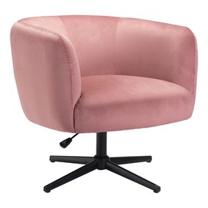 zuo elia modern accent chair in pink