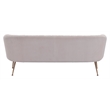 ZUO Deco Modern Polyester Velvet Upholstered Sofa in Beige & Gold