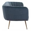 ZUO Deco Modern Polyester Velvet and Stainless Steel Sofa in Gray & Gold