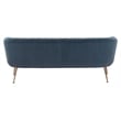 ZUO Deco Modern Polyester Velvet and Stainless Steel Sofa in Gray & Gold
