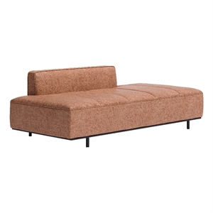 ZUO Confection Modern Polyurethane Upholstered Sofa in Brown/Black