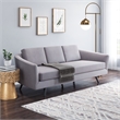 ZUO Divinity Modern Polyester Velvet Upholstered Sofa in Gray