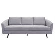 ZUO Divinity Modern Polyester Velvet Upholstered Sofa in Gray
