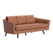 ZUO Divinity Modern Polyurethane Upholstered Sofa in Brown